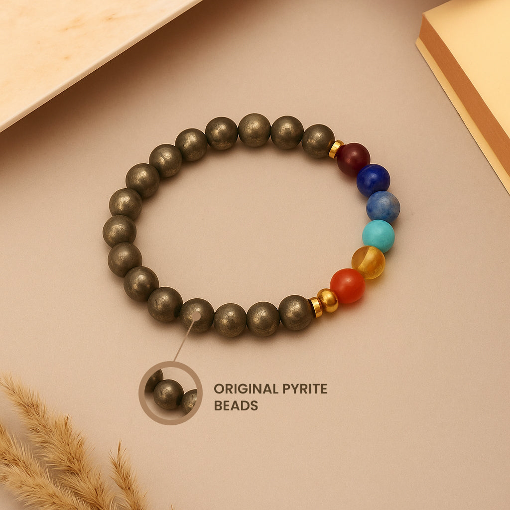 Pyrite x Seven Chakra Band