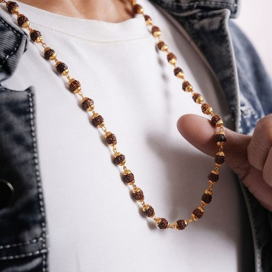 Gold Plated Eternal Grace Rudraksha Mala