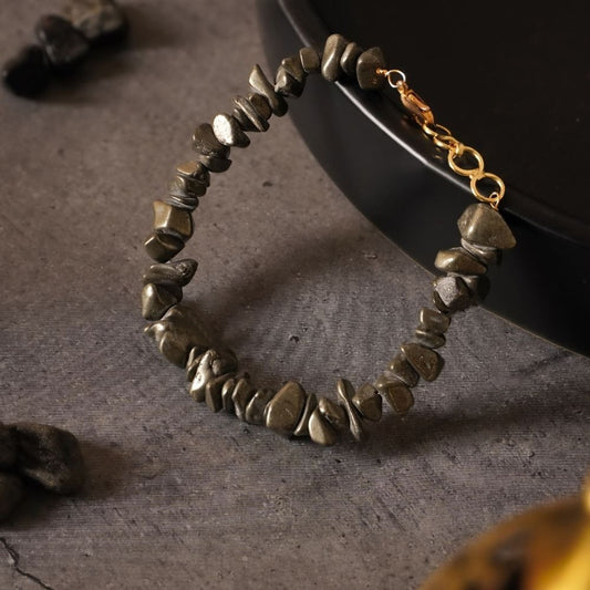 Pyrite Stone Splash Bracelet