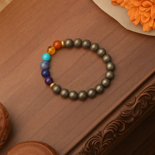 Pyrite x Seven Chakra Band