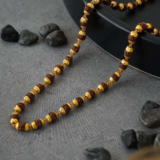 Gold Plated Eternal Grace Rudraksha Mala